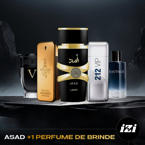 Exclusivo: Perfume Árabe Asad Lattafa (100ml) + 1 Perfume de Brinde (Black Friday)