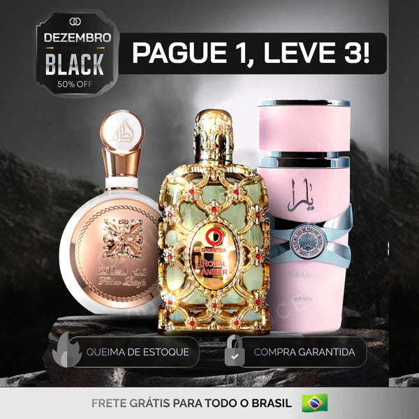 COMPRE 1 LEVE 3 - Lattafa Yara, Fakhar e Royal Amber - Oferta de Natal - 100ml Cada